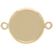 Intercalaire serti pour cabochon fond plat 12 mm - Doré x1|raw }}