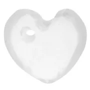 Sequin coeur 10 mm en pierre gemme - Cristal de roche x1