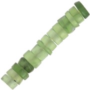 Perles rondelles - Heishi en pierre gemme 4.5x2 mm - Aventurine x20|raw }}