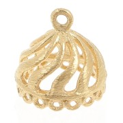 Pendentif Jhumka 16 anneaux - 13 mm  - Doré à l'or fin x1|raw }}