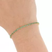 Chaîne en laiton strass en cristal taillé 2.10 mm - Doré -Blue Zircon x50cm