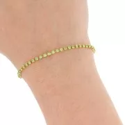 Chaîne en laiton brut strass en cristal taillé 2.10 mm Peridot x50cm