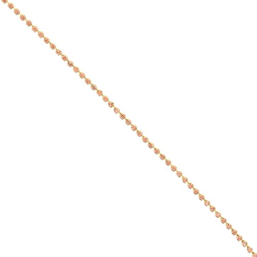 Chaîne en laiton strass en cristal taillé 2.10 mm - Doré - Abricot x50cm