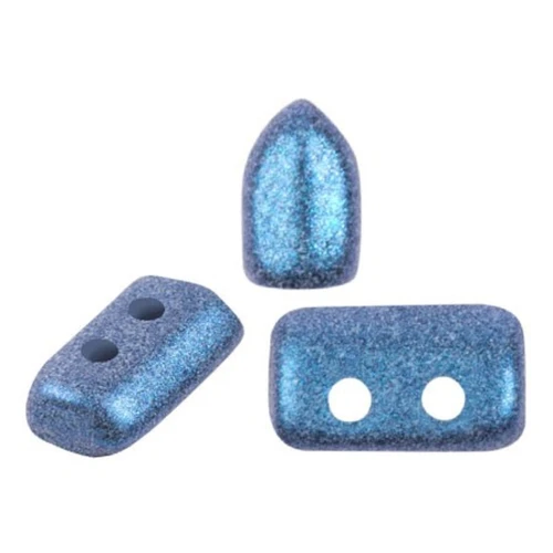 Perles en verre Piros® par Puca® 2x5 mm - Stardust Blue x10g