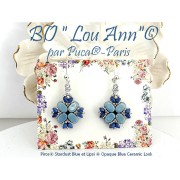 Perles en verre Piros® par Puca® 2x5 mm - Stardust Blue x10g