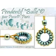 Perles en verre Samos® par Puca® 7x5 mm - Polynesian Olivine x10g