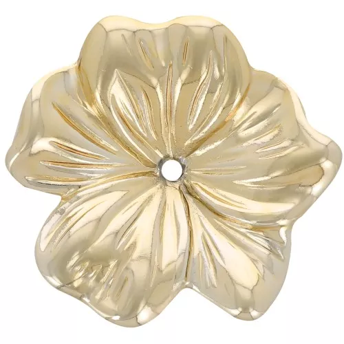 Pendentif Fleur 23 mm en résine opaque - Doré x1