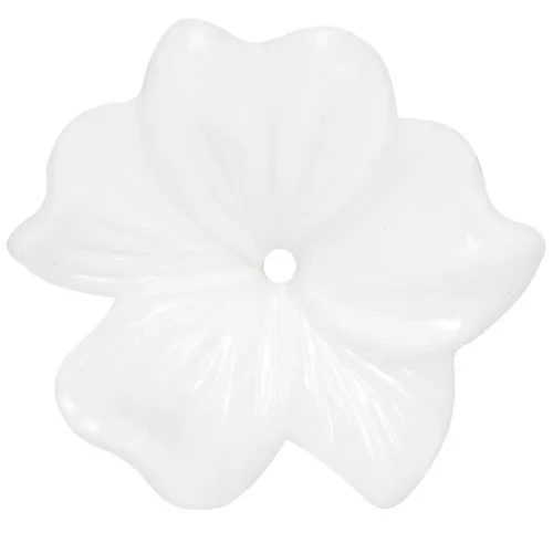 Pendentif Fleur 23 mm en résine opaque - Blanc x1