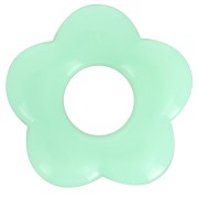 Pendentif fleur 20 mm en acrylique translucide - Mint x1