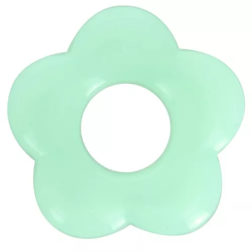 Pendentif fleur 20 mm en acrylique translucide - Mint x1