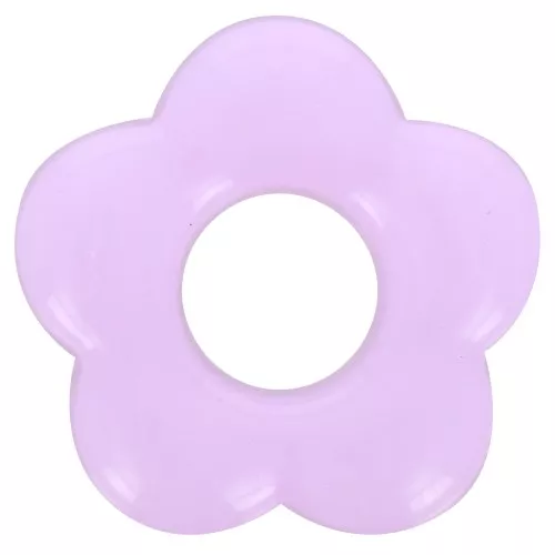 Pendentif fleur 20 mm en acrylique translucide - Violet x1