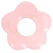 Pendentif fleur 20 mm en acrylique translucide - Rose x1|raw }}