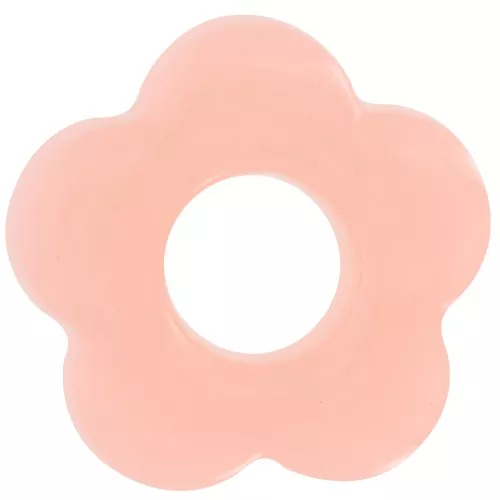 Pendentif fleur 20 mm en acrylique translucide - Rose vintage x1