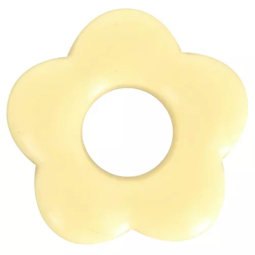 Pendentif fleur 20 mm en acrylique opaque - Jaune pastel x1