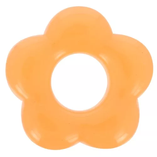 Pendentif fleur 20 mm en acrylique translucide - Orange x1