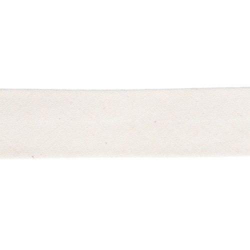Biais en polycoton 20 mm Ecru x 1m