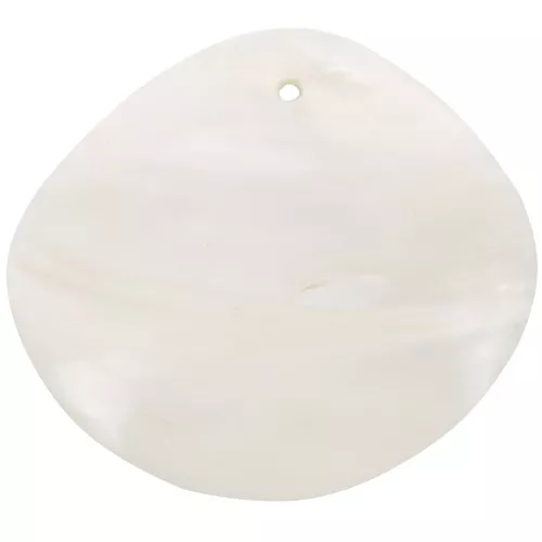 Pendentifs losange en nacre 39x44 mm Naturel x2