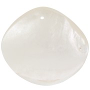 Pendentifs losange en nacre 39x44 mm Naturel x2