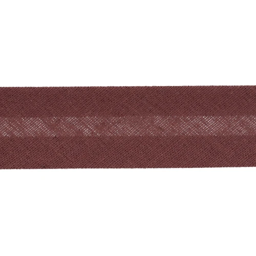 Biais en polycoton 20 mm Marron x 1m
