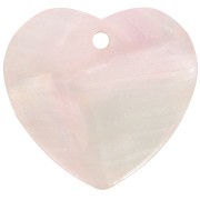 Sequin coeur 15x16.5 mm en acétate - Light rose nacré x1|raw }}