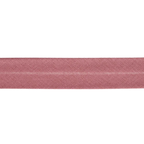 Biais en polycoton 20 mm Vieux Rose x 1m