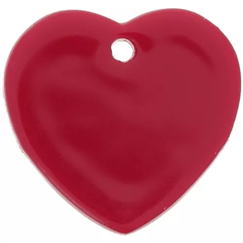 Sequin coeur 15x16.5 mm en acrylique - Rouge x1