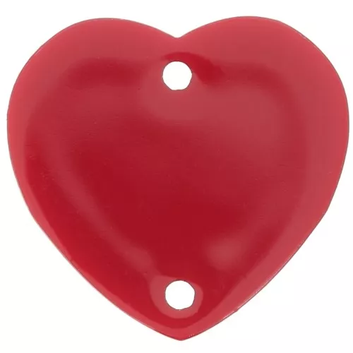 Intercalaire coeur 15x16.5 mm en acrylique - Rouge x1