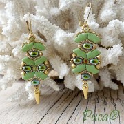 Dormeuses avec anneau ouvert 15 mm - Doré x4