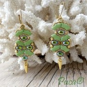 Dormeuses avec anneau ouvert 15 mm - Doré x40