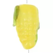 Perle maïs en verre 17x8.5 mm - Jaune x1
