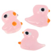 Perle canard en verre 15x17 mm - Rose x1