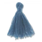 Pompon imitation coton 27-30 mm Blue Jean x1