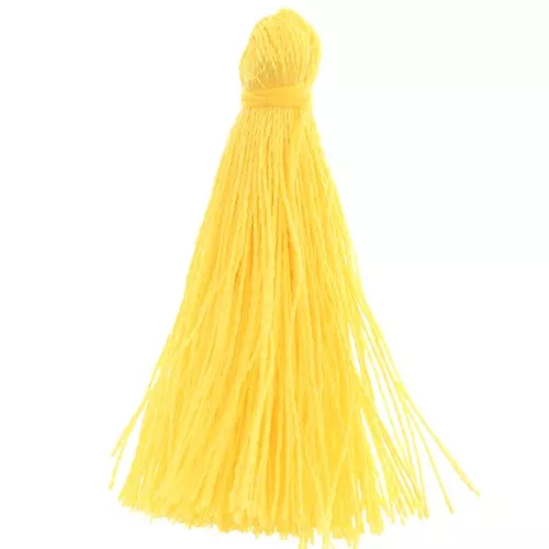 Pompon imitation coton 27-30 mm Jaune x1