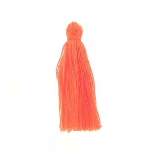 Pompon imitation coton 27-30 mm - Orange foncé x1