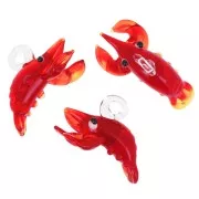 Pendentif homard en verre 17x26 mm - Rouge x1