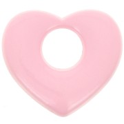 Pendentif coeur en laiton 16x18 mm - Rose x1