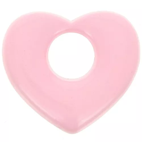 Pendentif coeur en laiton 16x18 mm - Rose x1