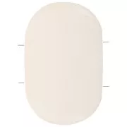 Perle rectangle arrondi 2 trous 27x17 mm en Résine opaque - Ivoire x1