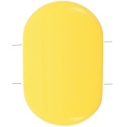 Perle rectangle arrondi 2 trous 27x17 mm en résine opaque - Jaune Citron x1