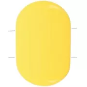 Perle rectangle arrondi 2 trous 27x17 mm en résine opaque - Jaune Citron x1