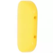 Perle rectangle arrondi 2 trous 27x17 mm en résine opaque - Jaune Citron x1