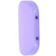 Perle rectangle arrondi 2 trous 27x17 mm en résine opaque - Lavande x1