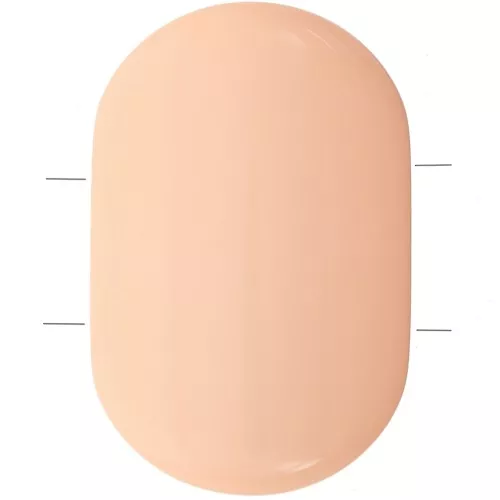 Perle rectangle arrondi 2 trous 27x17 mm en Résine opaque - Blush x1