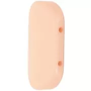 Perle rectangle arrondi 2 trous 27x17 mm en Résine opaque - Blush x1