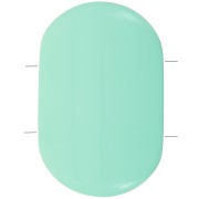 Perle rectangle arrondi 2 trous 27x17 mm en Résine opaque - Vert turquoise x1|raw }}