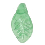 Feuilles en verre tchèque 12x6 mm - Vert x6