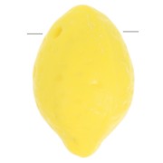 Perle citron en verre tchèque 14x9 mm - Opaque Jaune x6|raw }}