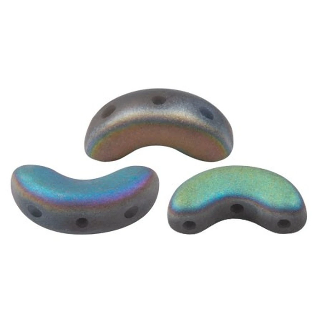 Perles Arcos® 5x10mm Céramique Look Violet Or - Lot De 10g - DIY Bijoux - Neuf
