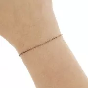 Chaîne maille boule 1 mm cuivré vieilli x1m