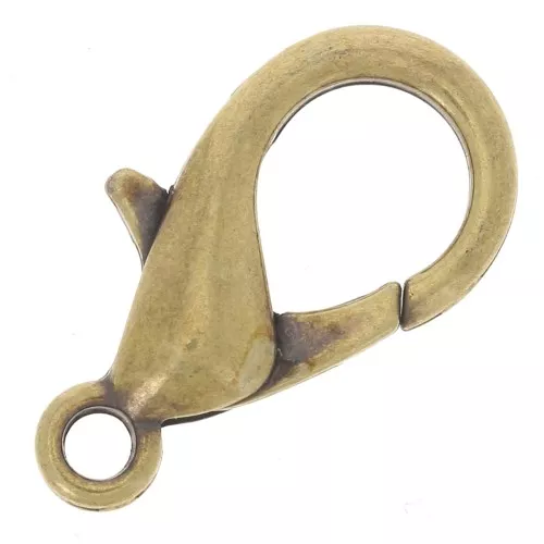 Fermoir mousqueton 18 mm bronze x1
